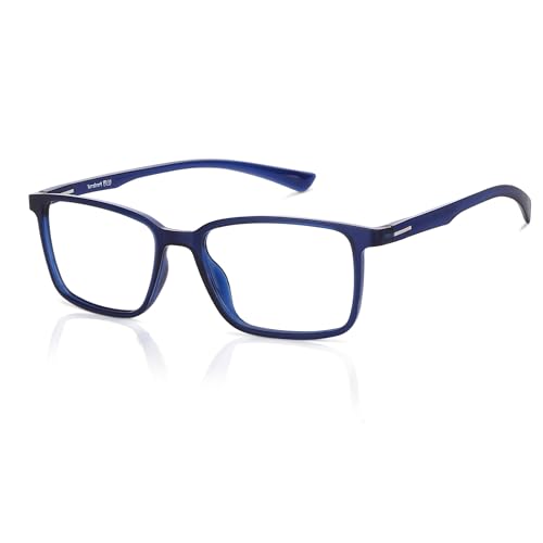 Zero Power Blue Cut Computer Glasses | Anti Glare, Lightweight & Blocks Harmful Rays | 100% UV Protected | Full Rim Rectangular | For Men & Women | La