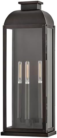 Hinkley Tiverton Large Wall Mount Lantern, Dark Oxidized Brass