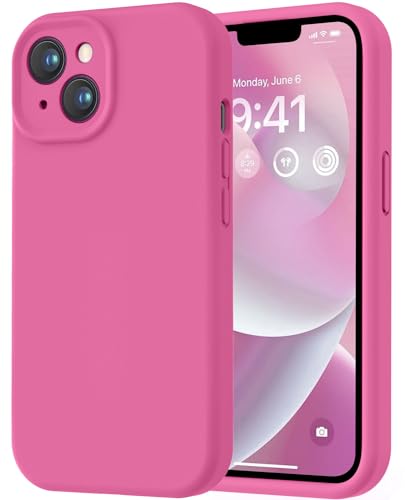 Image of LOVE 3000 Designed for iPhone 14 Case, Premium Silicone with [Soft Anti-Scratch Microfiber Lining] Shockproof Protective Phone Case for Men Women Girls 6.1 inch, Pitaya
