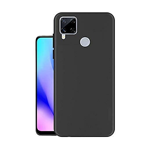 Image of Mobile Back Cover Case for Realme Narzo20 (Silicone Case|CameraProtection|Black SC1510)