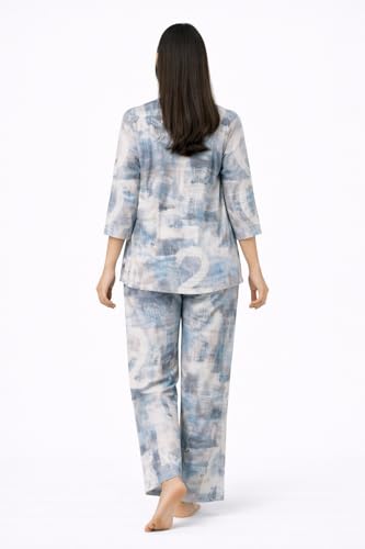 Image of Duchess Women's Viscose Cotton Rayon Printed Night Suit Top and Pajama Set