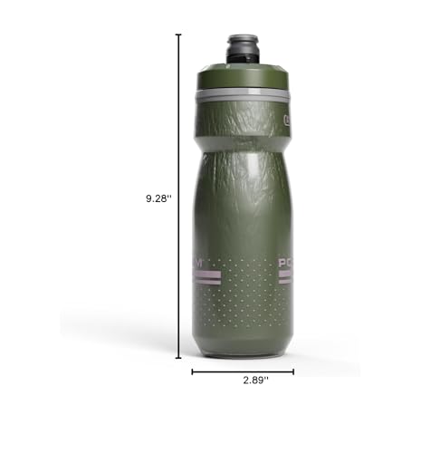 Image of CamelBak Podium Chill Insulated 21oz Bike Water Bottle - Easy Squeeze Bottle - Fits Most Bike Cages, Deep Fern