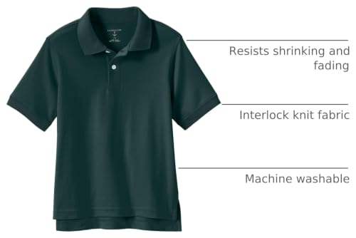 Image of Lands' End School Uniform Kids Short Sleeve Interlock Polo Shirt