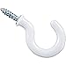 Cup Hook Wht 1in 30pk