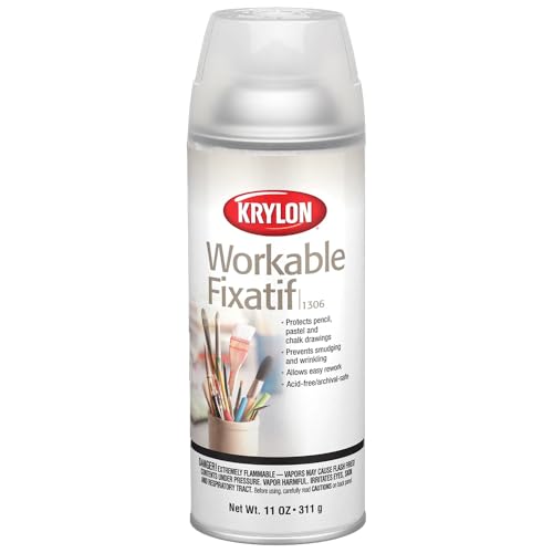 Krylon Workable Fixatif Clear Spray (11 oz) - 6 Pack