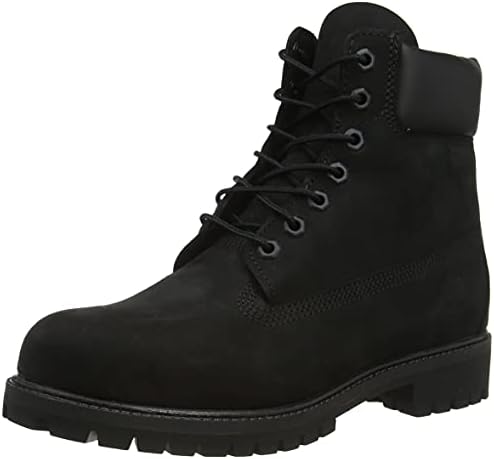 Timberland Men's 6 inch Premium Waterproof Boot, Black Nubuck, 7.5 W