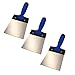Produktbild 3er Set DEWEPRO® Fugenspachtel - Flächenspachtel - Breitspachtel mit 2-Komponenten-Griff - Edelstahl - Breite: 120mm - Malerspachtel - Fugspachtel