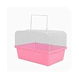 Cage à oiseaux Cage à oiseaux portable for perroquet for une utilisation en extérieur for Cage à pinsons(Pink)