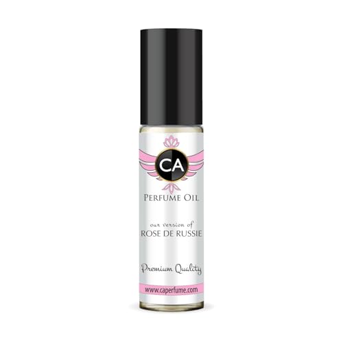 CA Perfume Impression of Rose De Russie Unisex Fragrance Oil Leather Scent Long Lasting Perfumes for Women &amp; Men Travel Size TSA Ready Mini Parfum Body Oil Roll-on 0.33 Fl Oz 10ml