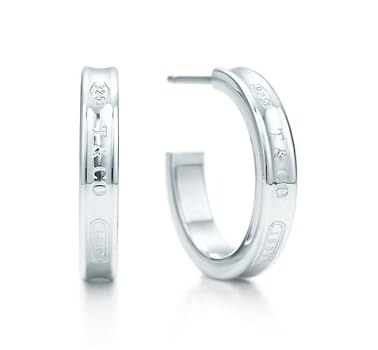 TIFFANY1837フープピアス片耳 ティファニー 1837™ フープ ピアス（ミディアム）シルバー