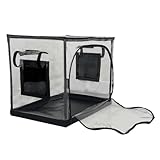 Caja de reptiles - Contenedor de grande - Tienda de campaña - depósitos de reptiles transparentes para un dragón barbudo de serpiente con base impermeable