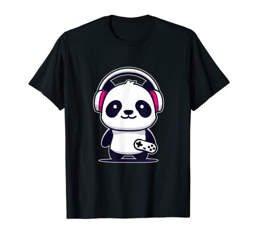 Gaming Panda Gamer videojuegos PC Consola Camiseta