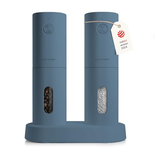 LARS NYSØM Electric Salt and Pepper Grinder Set - Stone Blue