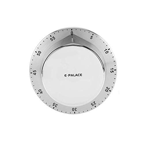 Magnetic Kitchen Timer Countdown Loud Alarm Stainless Steel Body Manual Mechanical for Cooking