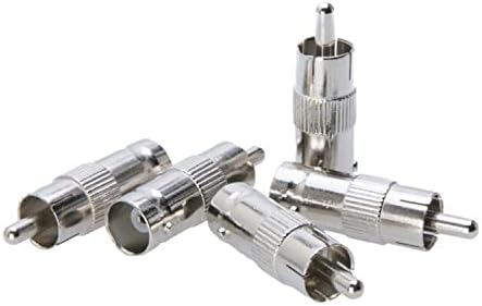 Cctv4Less BNC Female Jack to RCA Male Plug Adapter Straight Connector for CCTV Security Camera - Choose a Pack of 10/20/30/50/100 Units (10)