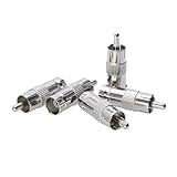BNC Female Jack to RCA Male Plug Adapter Straight Connector for CCTV Security Camera - Choose a Pack of 10/20/30/50/100 Units (10)