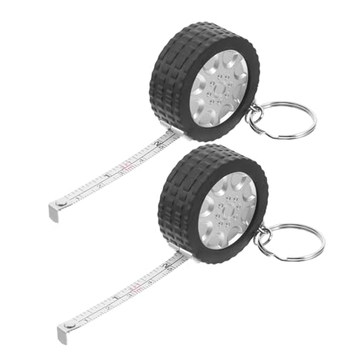 Mini cinta métrica retráctil portátil negro 2 piezas miniatura 1