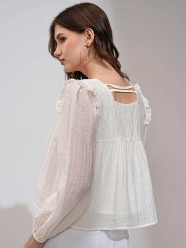 Image of Tokyo Talkies Women Viscose Blend Regular Fit Tops