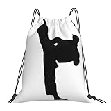 JaoXer Adjustable Lightweight taekwondo martial arts Print Drawstring Bag â€“ Perfect for Sports, Gym, Yoga, and Travel