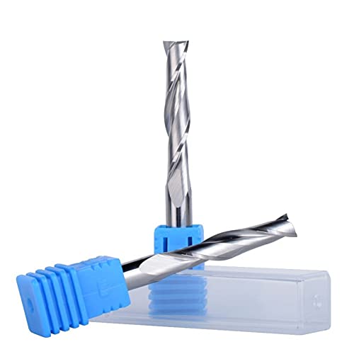 BERWENNY 5pc 32mm 2 Flutes Spiral Bit with Blade Milling Cutter CNC End Mills Router Bit Compatible with Wood Carbide Router Tool