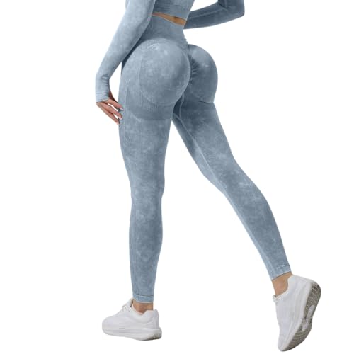 Neteson Leggings Mujer Push Up Pantalones Deportivos Cintura Alta Leggins Deporte Mallas Anticeluliticos Sin Costuras Opaco Scrunch Butt Pantalones Gym Yoga Fitness Jogging Running