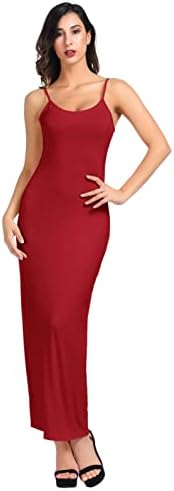 Kate Kasin Women Long Maxi Chemise Nightgown Full Slips Under Dress Wine XL