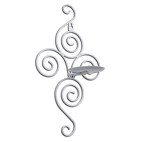 Basuwell Wall Candle Sconces,Set Of 2 Elegant Swirling Iron Hanging Wall Mounted Decorative Candle Holder 14X7 Inch For Home Decorations,Weddings,Events #TOP6