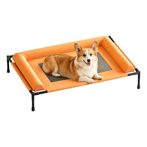 Genérico Cama Exterior Mascotas | Suministros Portátiles Y Lavables para Mascotas | Cama Elevada de Perros | en el Hogar, Balcón, Patio, Exterior, Camping Nocturno al Aire Libre, Verano, Cachorros
