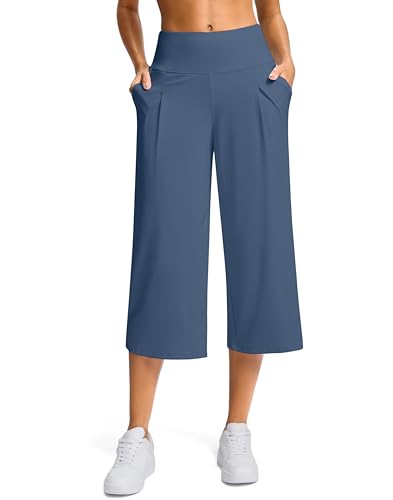 Pantalon de yoga contrôle du ventre capri SANTINY extensible avec poches
