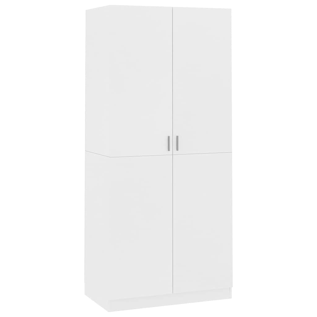 Willood Kleiderschrank Weiß 90x52x200 cm Holzwerkstoff Garderobenschrank Garderobe Schrank Schlafzimmerschrank Dielenschrank