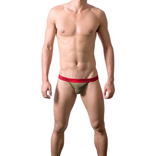 COMLIFE Mens Cotton High-Leg Opening Bikinis Underwear2