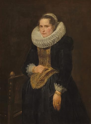 Impression d'art portrait dame flamande par Van Dyck toile de qualité