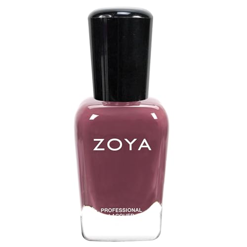 ZOYA Aubrey Nail Polish, Medium Mauve Cream Polish, Cool-Tone Naturel Pink Nude Color, Long-Wear Big10Free Vegan, 0.5 fl oz