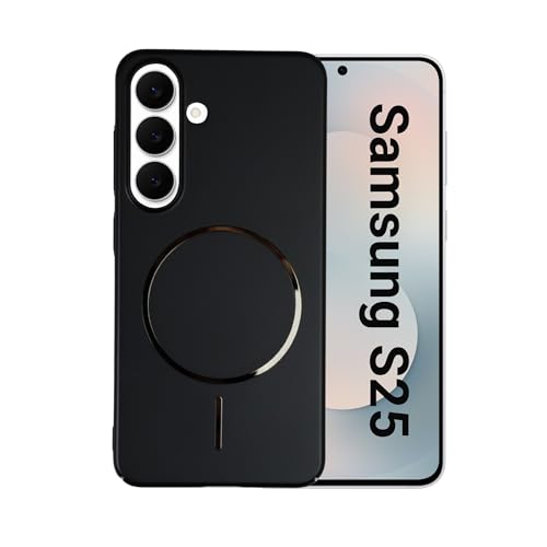 Image of AIBEX Ultra-Thin Mag-Saf Back Cover Case Compatible with Samsung S25| Slim Fit Scratch-Resistant Matte | Magnetic Wireless Charging | Microfibre Lining | Camera Protection (PC Material) - Black