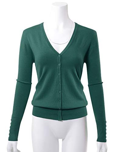 Image of Allsense Women's Long-Sleeve V-Neck Cardigan Sweater | Button Down, Lightweight Soft Knit
