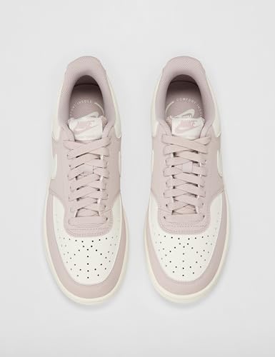 Nike Women's Court Vision Low Nubuck Shoes, Platinum Violet/Sail, 7.5