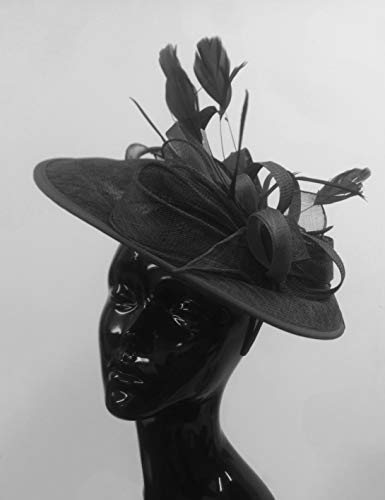 Chapeau Bibi Sinamay Haut de Gamme Grand Disque pour Réception