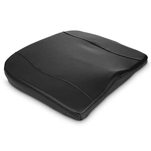 ELUTO Coussin Rehausseur de Siège en Mousse à Mémoire de Forme pour Voiture Avion Bureaux Bancs Ordinateurs Canapés Fauteuils de Relaxation 42.4x39.8x6cm (Noir) Cover