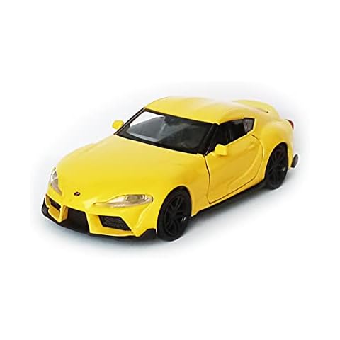 Toi-Toys Toyota Supra Sports Car Model Car Metal 4 Variations Model Car Toy Car Kids Gift 09 (Yellow) Cover