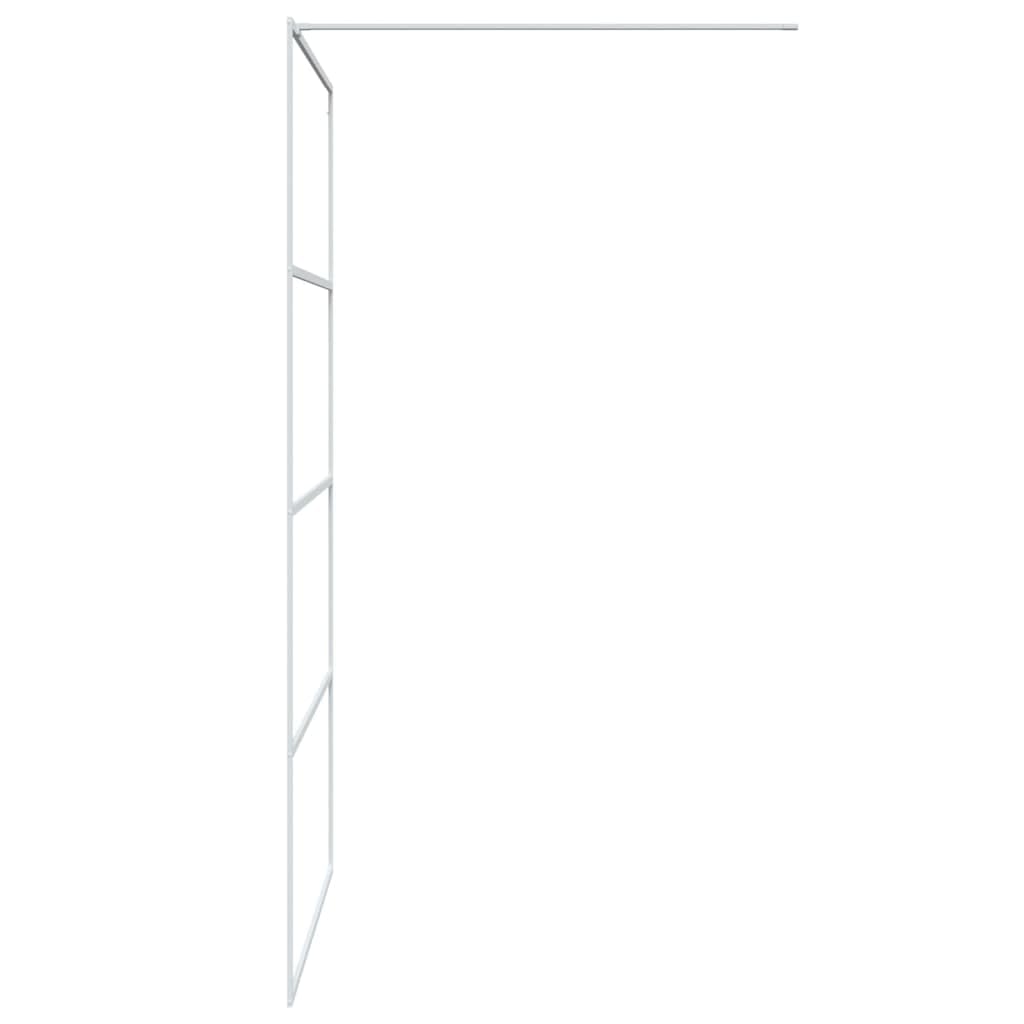 Parete Doccia Walk in Bianca 115x195 cm Vetro Trasparente ESG -152143