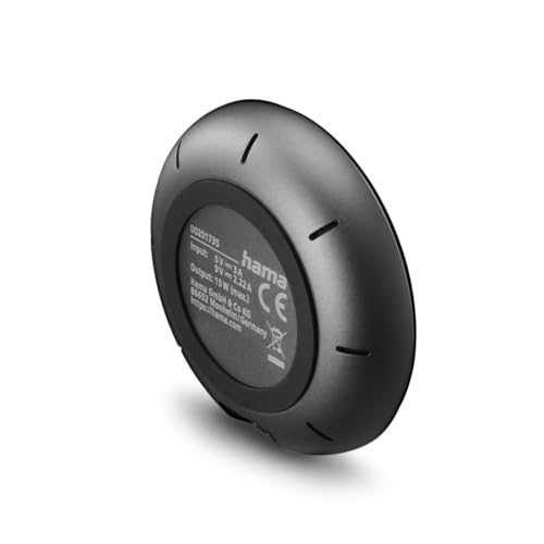 Hama Chargeur sans Fil Qi2, Charge Rapide inductive au Bureau, etc., 15 W
