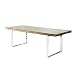 Produktbild invicta INTERIOR Massiver Esstisch Barracuda antik Teak Holz mit Stahl Kufenfüßen 200cm inkl. Glasplatte Holztisch Küchentisch