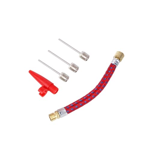 5 in 1 Needle Valve Hose Tire Pumps Extension Hose Air Needles Balloon Air Pumps Ball Inflator Needle Valve Hose Set for Inflating