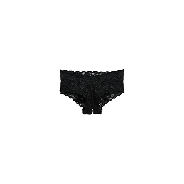 Cosabella-Womens-Never-Say-Never-Naughtie-Open-Gusset-Hotpant-Panty Cosabella Women's Never Say Never Naughtie Low Rise Hotpants, Black, S-M