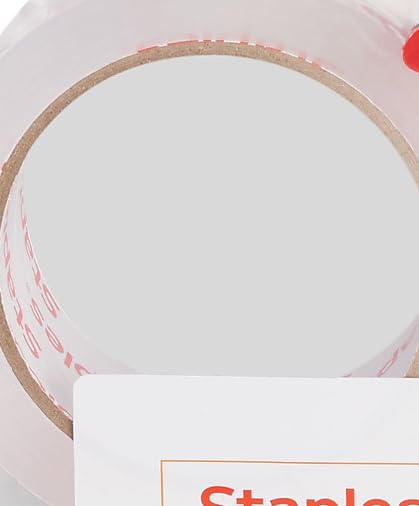 Staples Moving & Storage Packing Tape - 1.88inx54.6yd 4-Pack With Dispenser