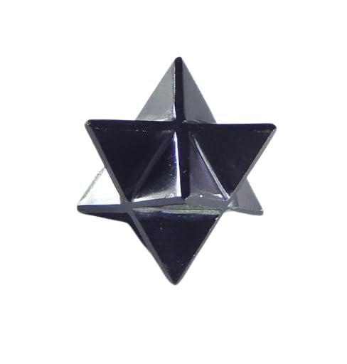 Merkaba en aventurine noire minéral de collection taillé à la main
