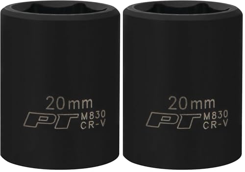 Image of Performance Tool M830 1 /2 Drive 6-Point Impact Socket, 20mm (Pack of 2)