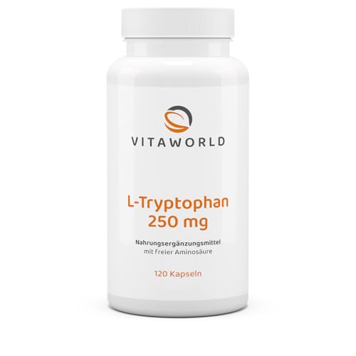 3er Pack Vita World L-Tryptophan 250mg 3 x 120 Kapseln Vegan Apotheker-Herstellung