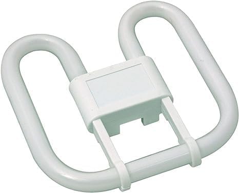 PLUSHA 38W 2D Square 4-Pin GR10Q Energy-Saving Light Bulb, 2700+ Lumens, AC 220-240V, Warm White 3500K – Ideal for Home & Office Lighting [Energy Class A]