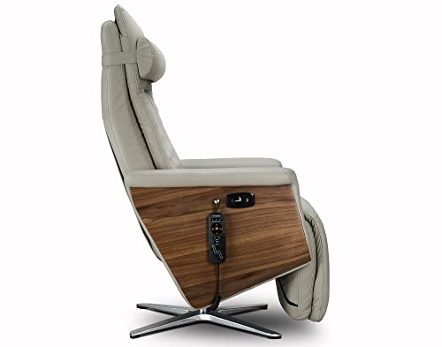 Svago Sv500 Swivel Dual Power Infinite Position Zero Anti Gravity Recliner Chair With Heat And Air Massage - Taupe Leather With White Glove In-Home Delivery And Setup #TOP2